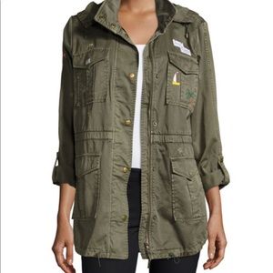 Joie Iban Patchwork Utility Jacket L EUC!